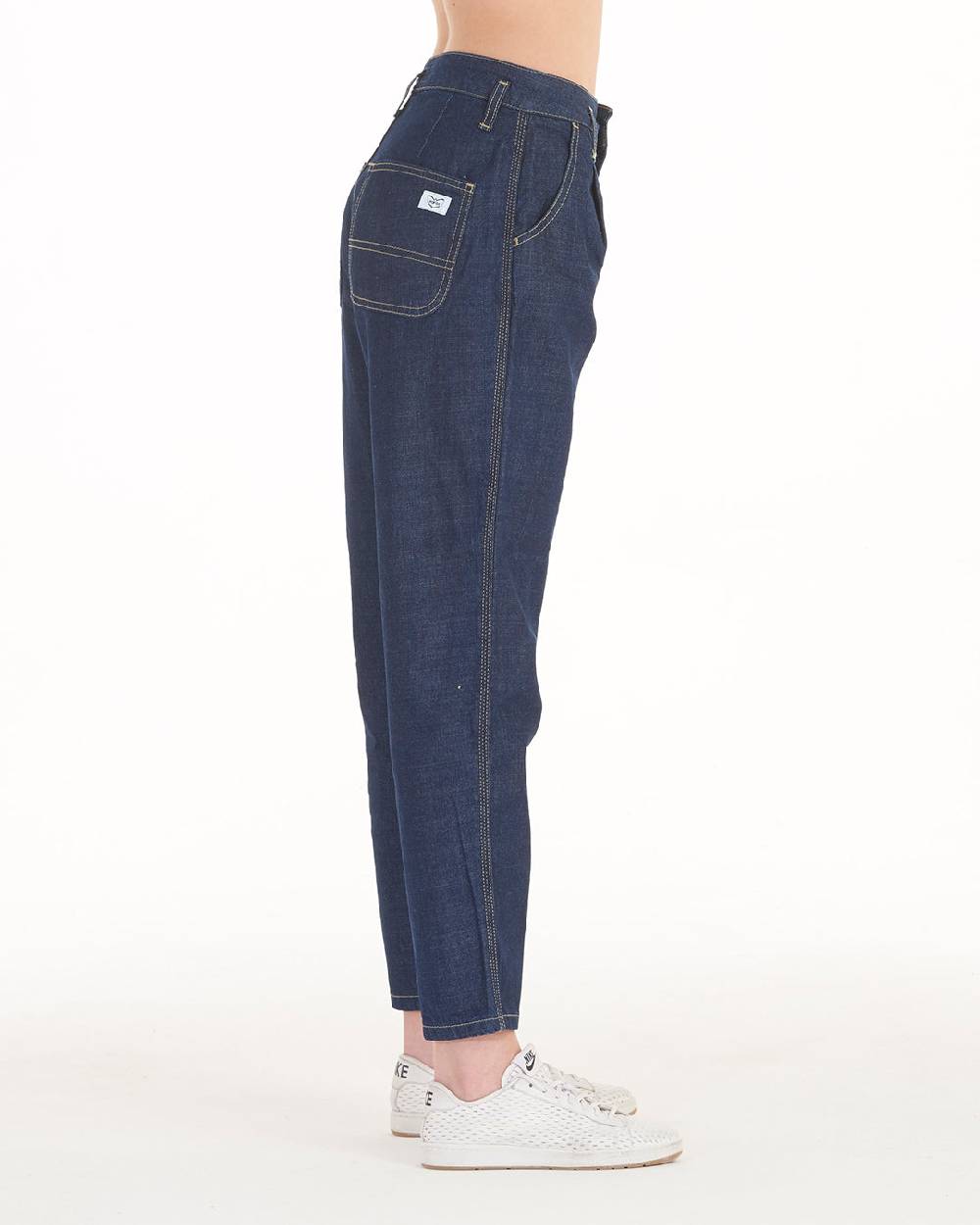 Pop84 Jeans Con Pence Lavaggio Scuro