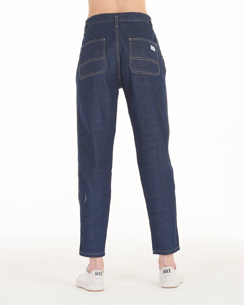 Pop84 Jeans Con Pence Lavaggio Scuro