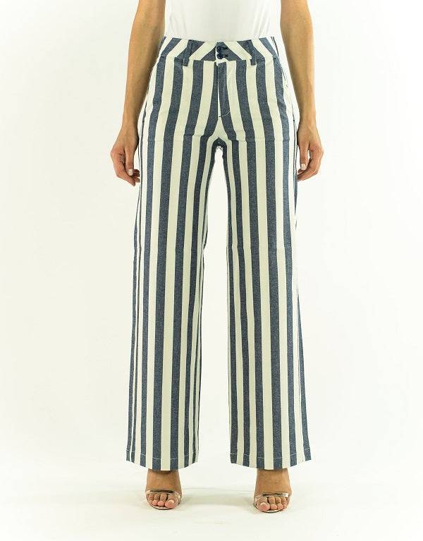 Pop84 Pantalone a righe over fit