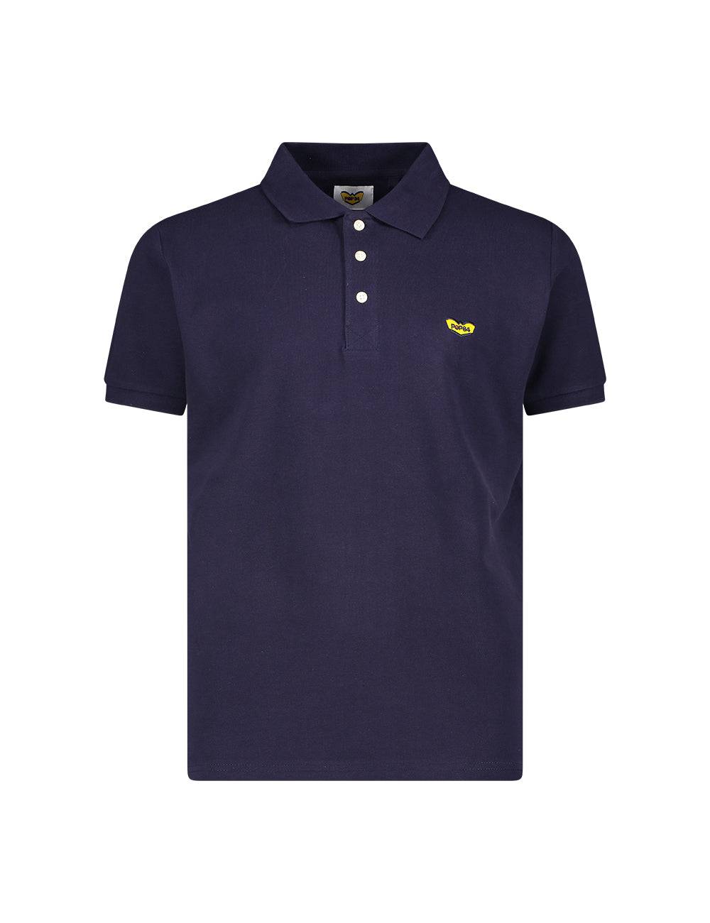 Pop84 Polo basica con logo POP84 ricamato