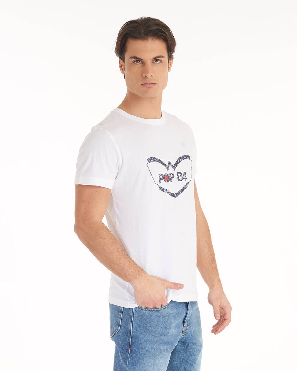 Pop84 T-shirt Logo Gommato POP84