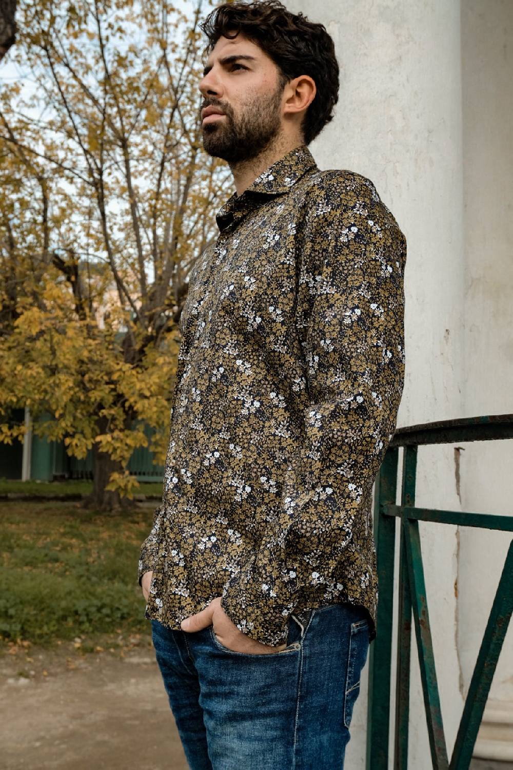 Portofiori CAMICIA COTONE STAMPATA FIORI