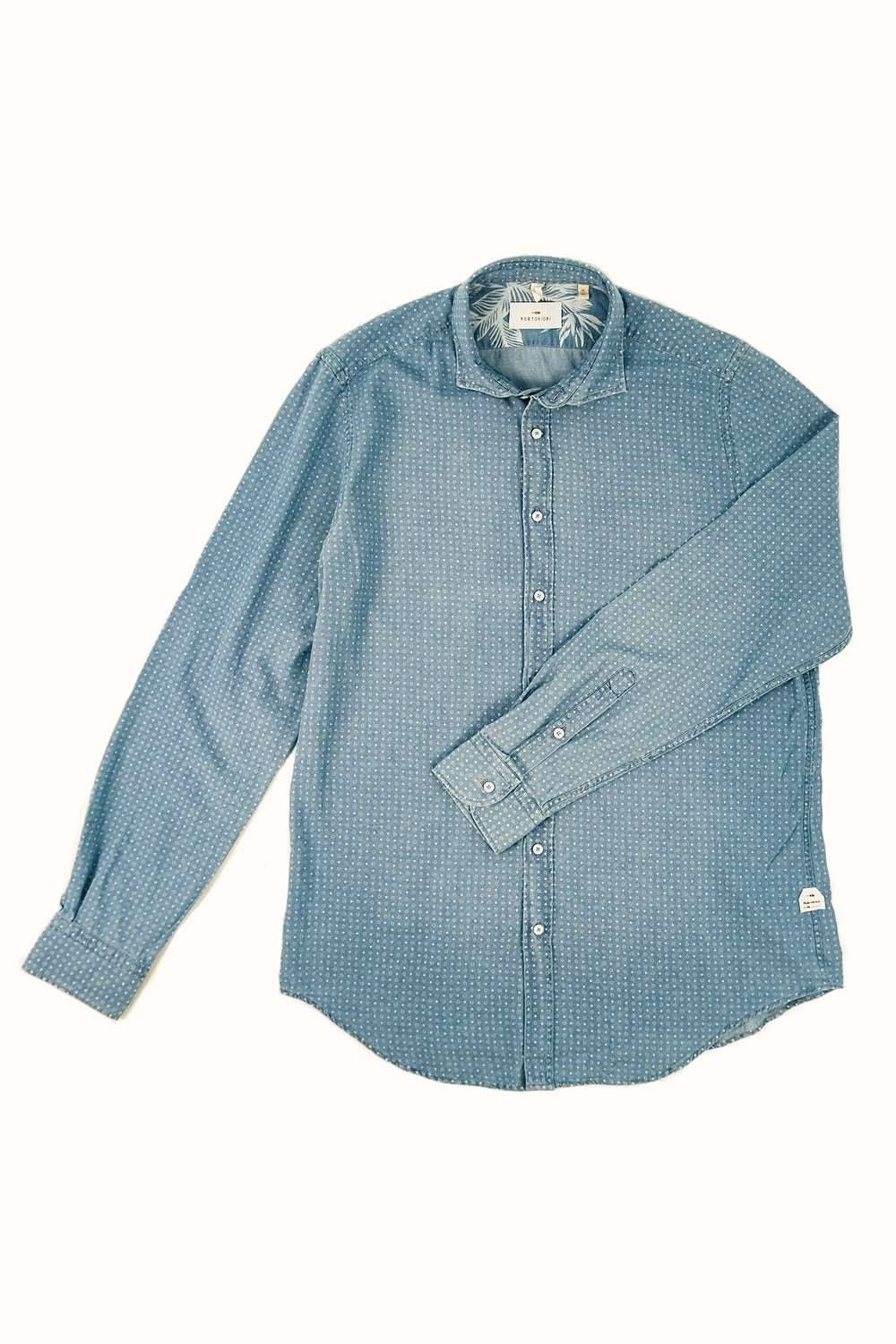Portofiori CAMICIA DENIM STAMPATA