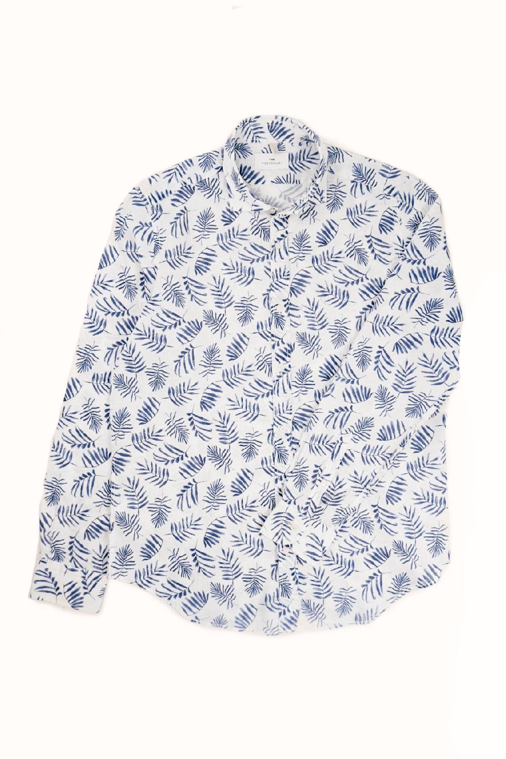 Portofiori CAMICIA FANTASIA MISTO LINO