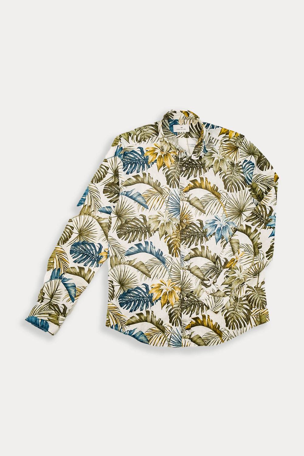 Portofiori CAMICIA FANTASIA MISTO LINO