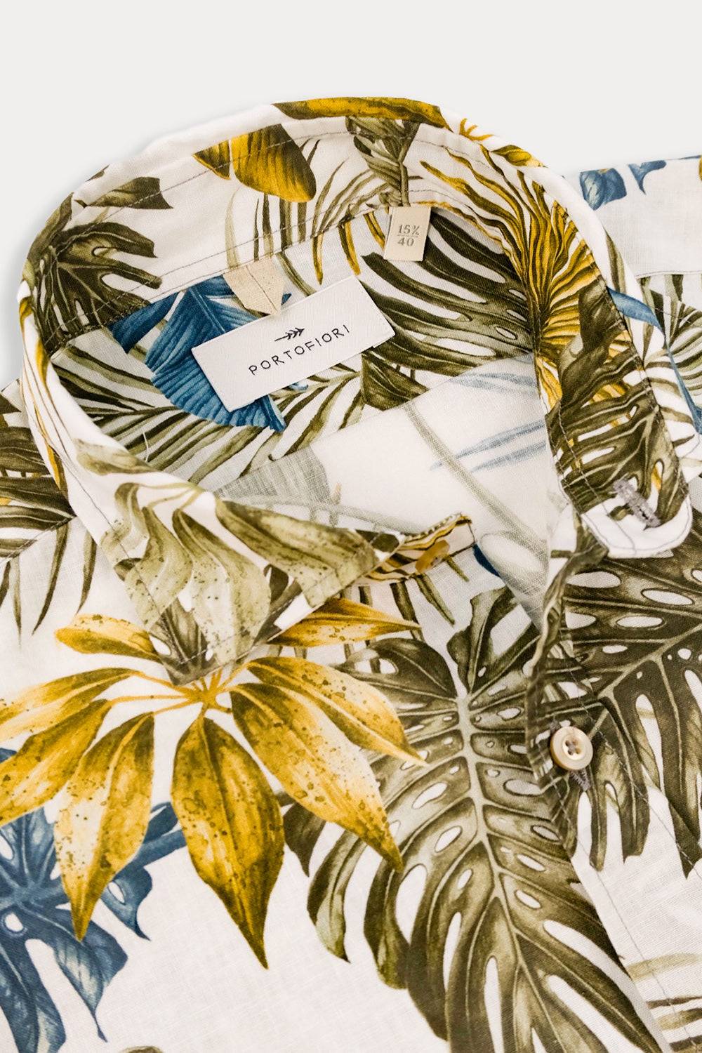 Portofiori CAMICIA FANTASIA MISTO LINO