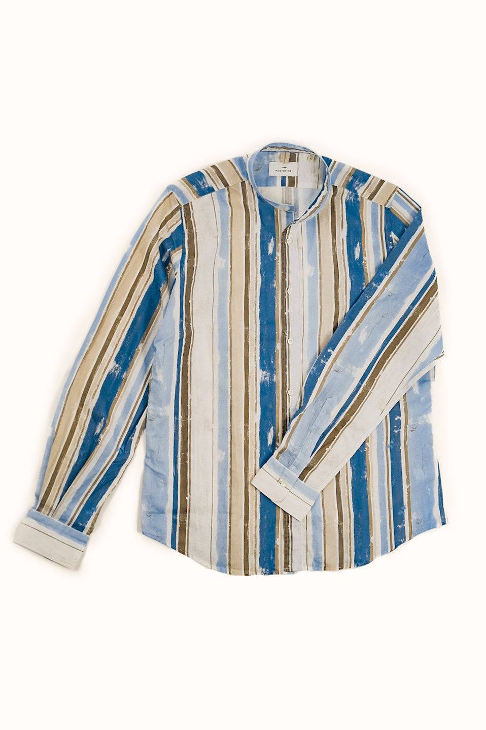 Portofiori CAMICIA FANTASIA MISTO LINO