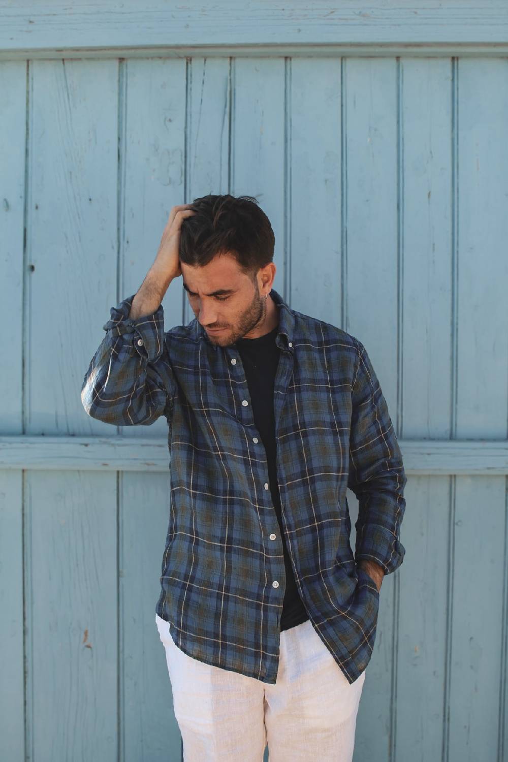 Portofiori CAMICIA FANTASIA MISTO LINO