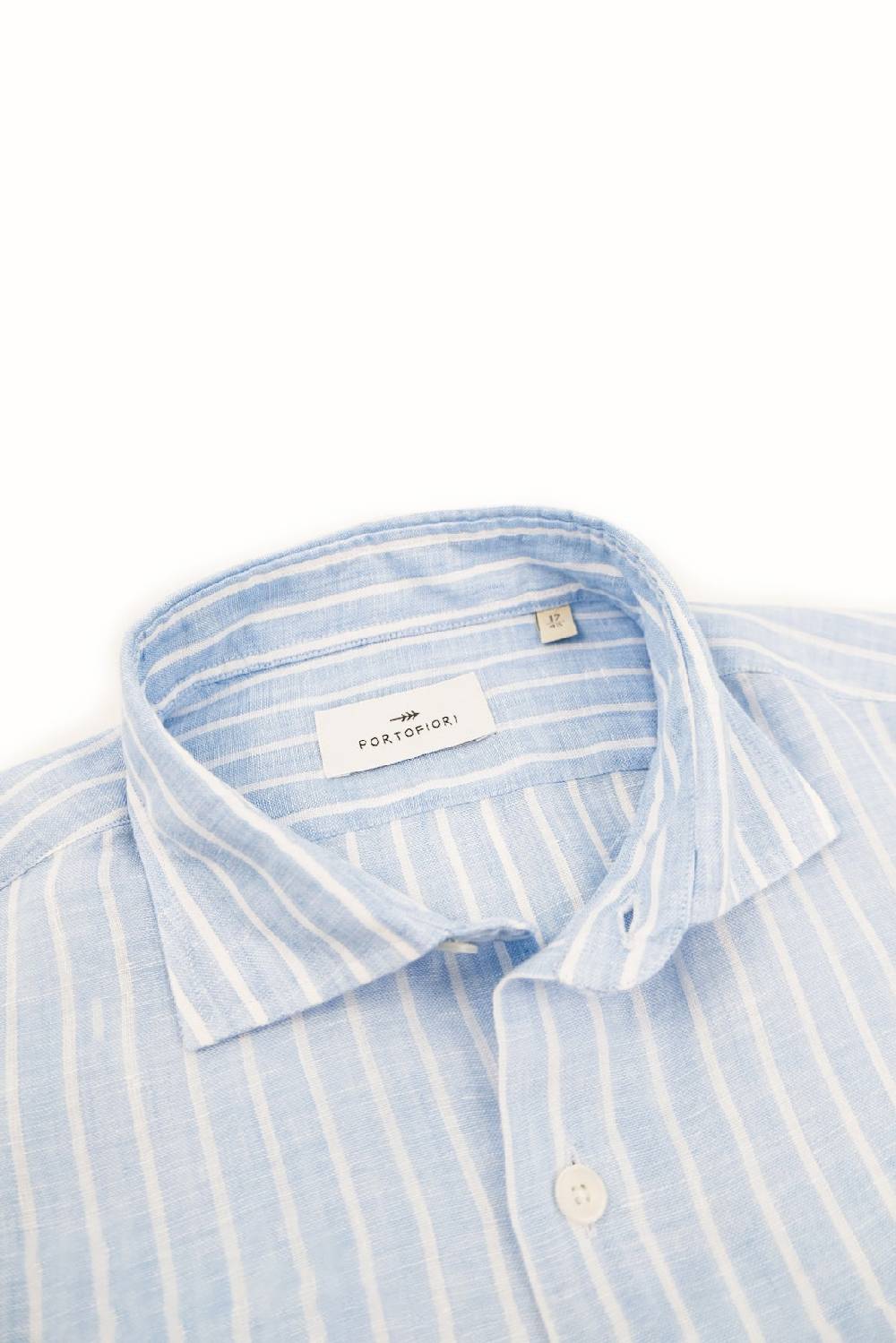 Portofiori CAMICIA RIGATA PURO LINO