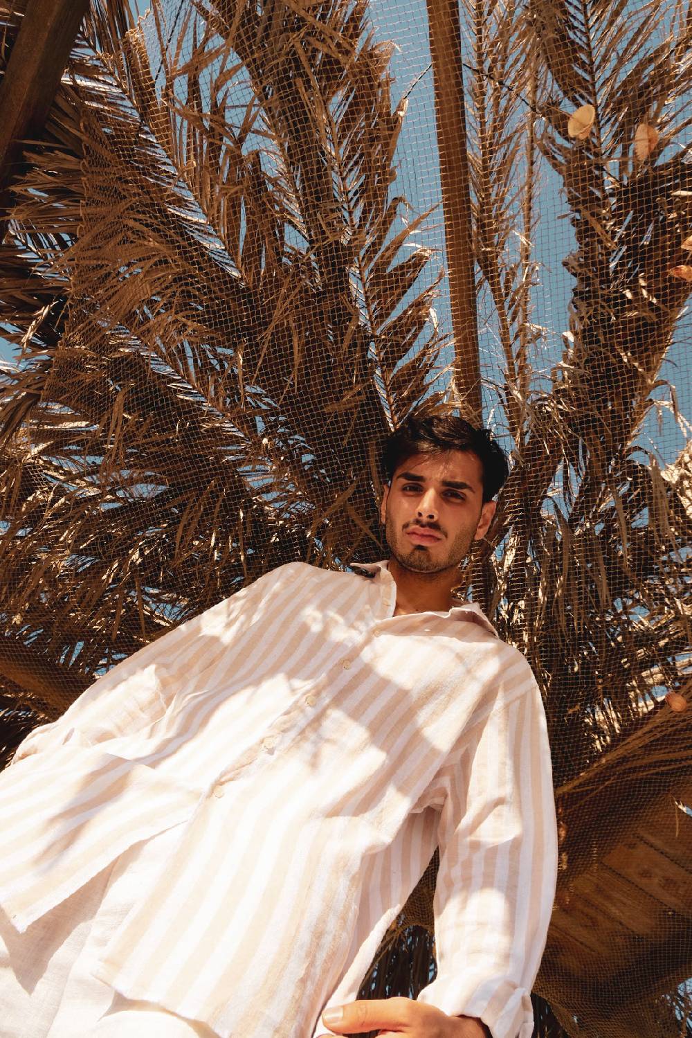 Portofiori CAMICIA RIGATA PURO LINO