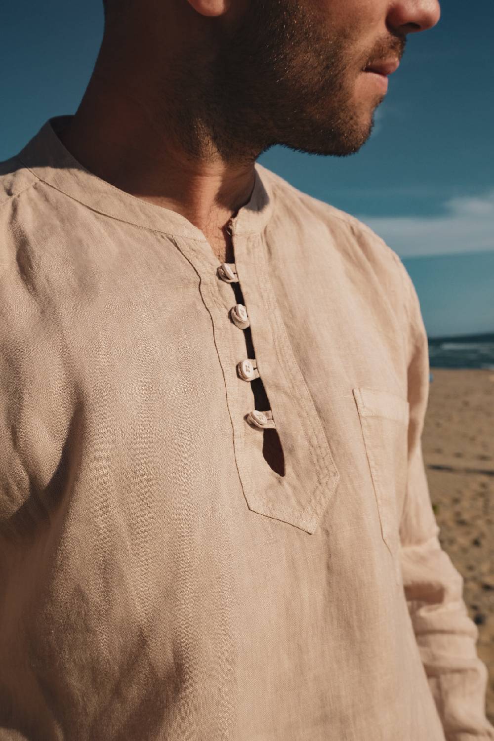 Portofiori POLO CAMICIA KOREA PURO LINO