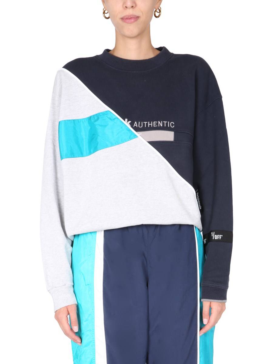 1/OFF FELPA GIROCOLLO IN COTONE REMADE REEBOK