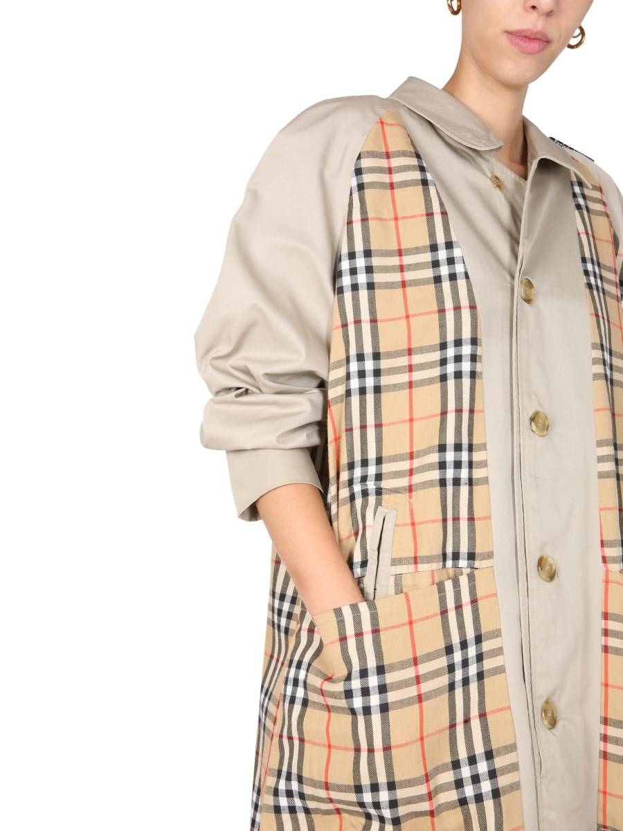 1/OFF TRENCH REMADE BURBERRY CON PATCH LOGO
