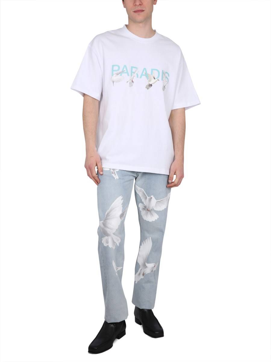 3.PARADIS JEANS FREEDOM DOVES IN DENIM DI COTONE