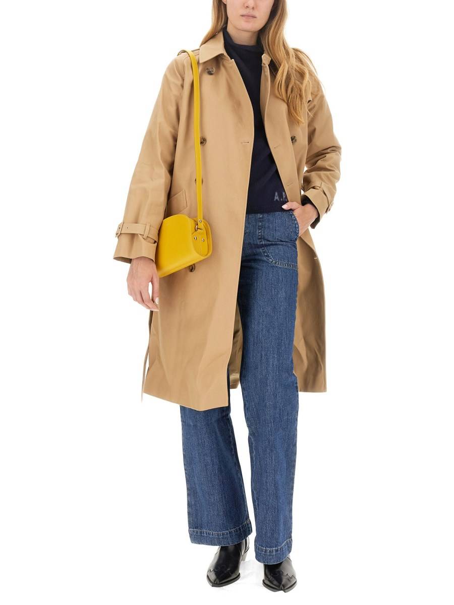 A.P.C. BORSA DEMI LUNE MINI IN PELLE
