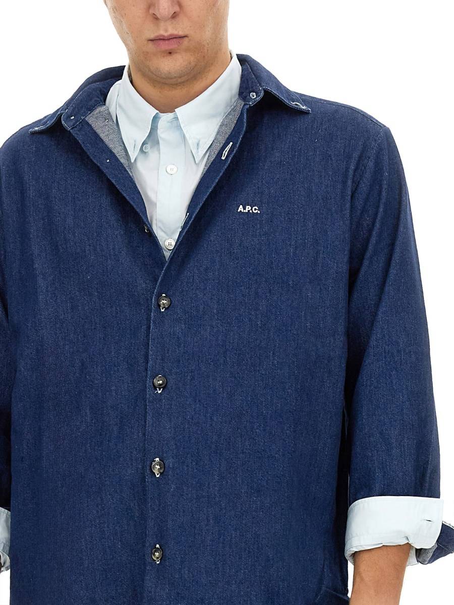 A.P.C. CAMICIA MATHIAS IN COTONE
