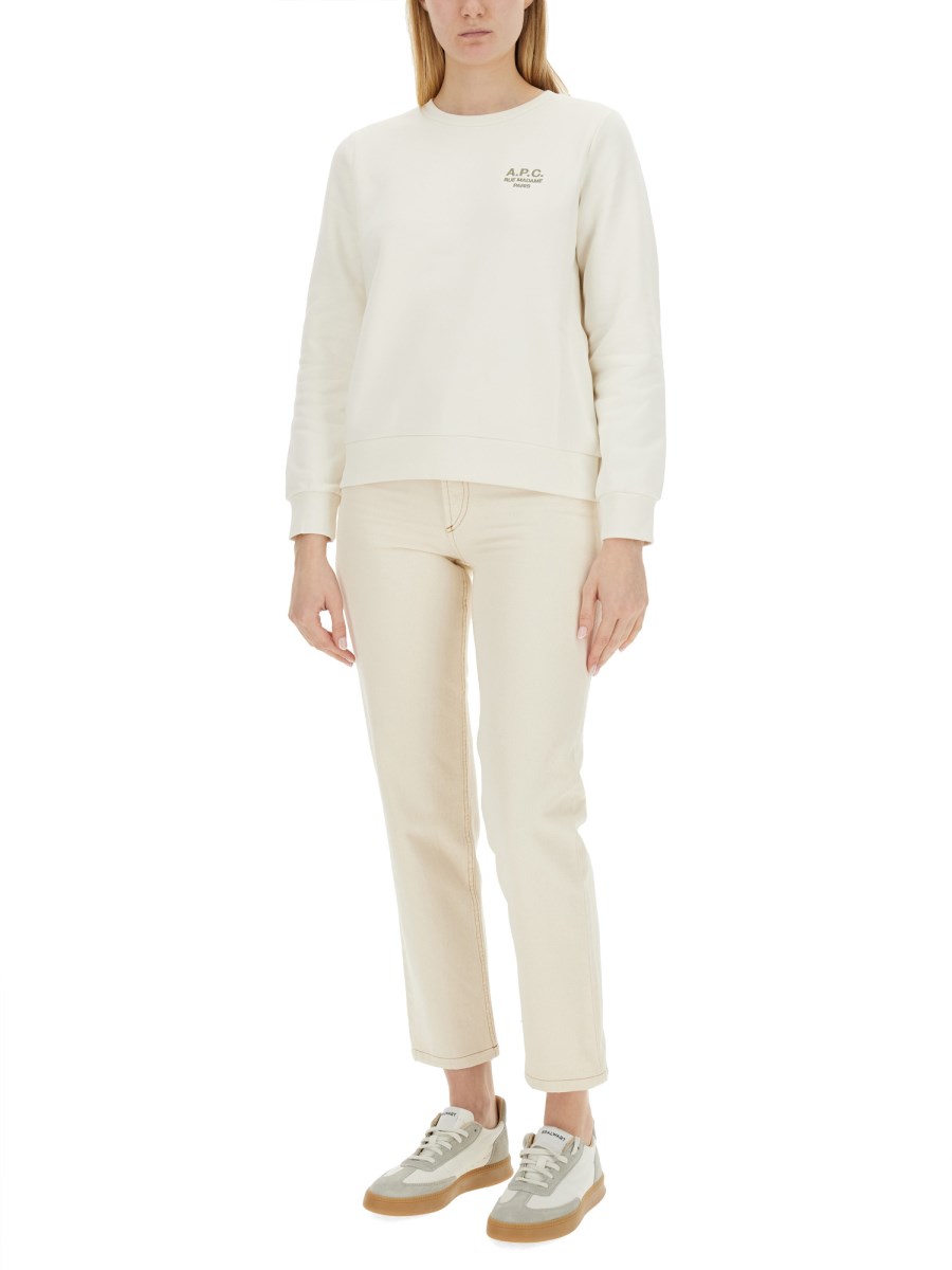 A.P.C. FELPA IN COTONE CON LOGO