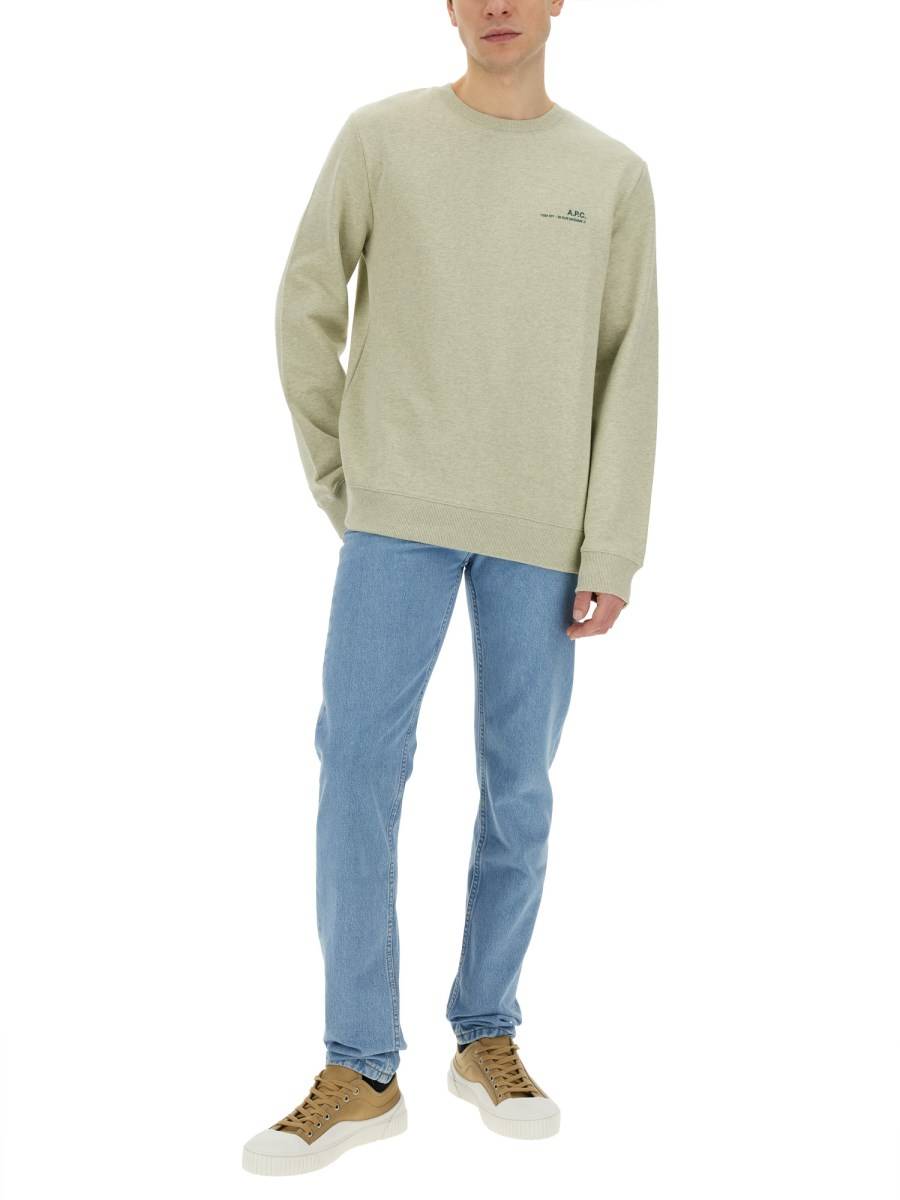 A.P.C. FELPA IN COTONE CON LOGO