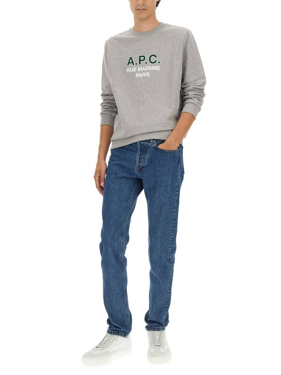 A.P.C. FELPA IN COTONE CON LOGO