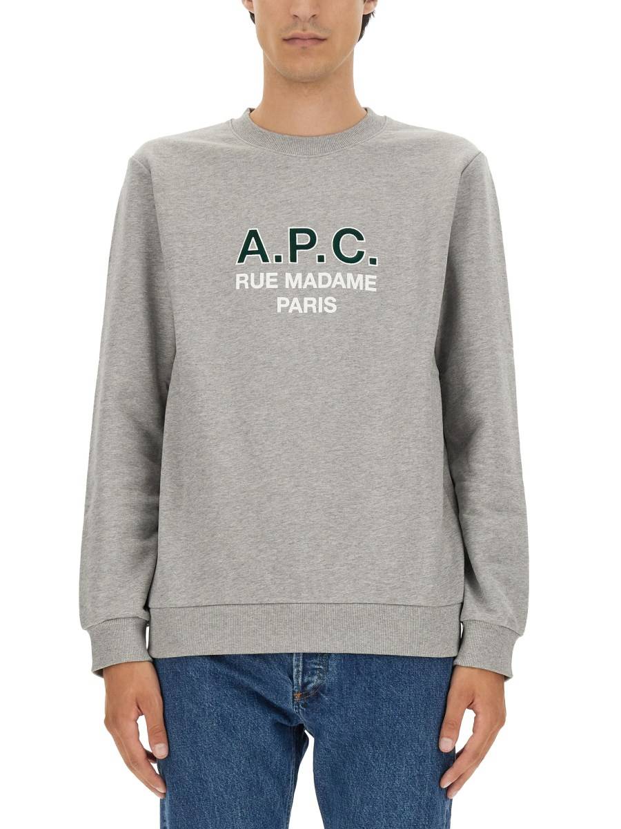 A.P.C. FELPA IN COTONE CON LOGO