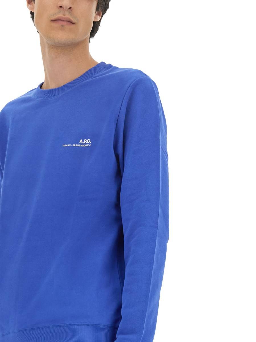 A.P.C. FELPA IN COTONE CON LOGO