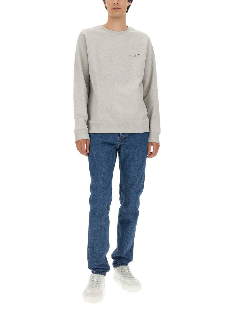 A.P.C. FELPA IN COTONE CON LOGO