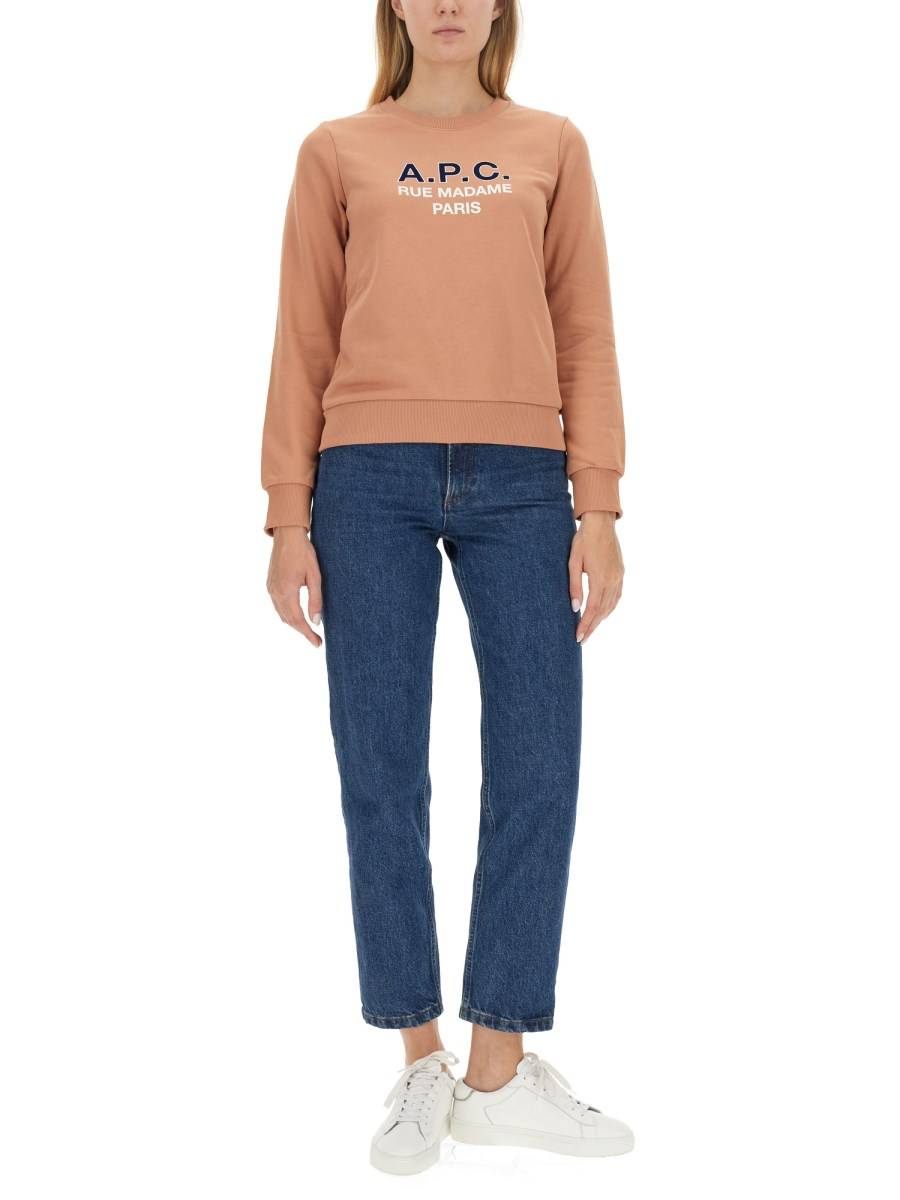 A.P.C. FELPA IN COTONE CON LOGO