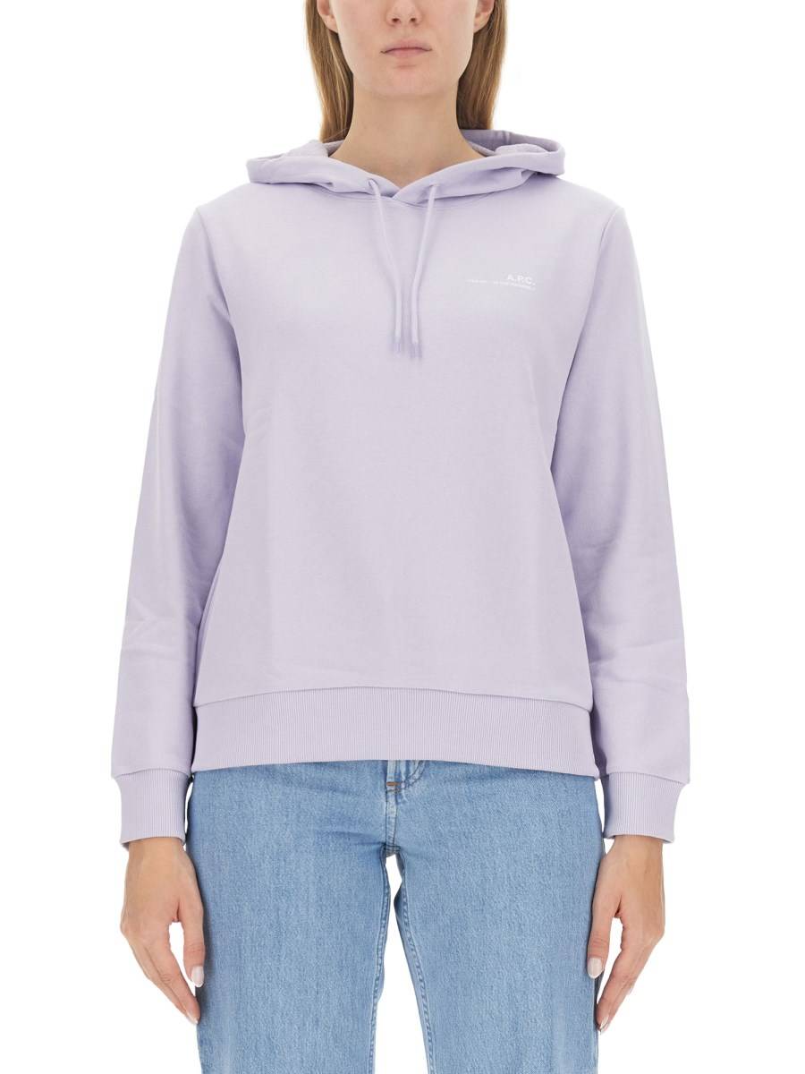 A.P.C. FELPA IN COTONE CON LOGO