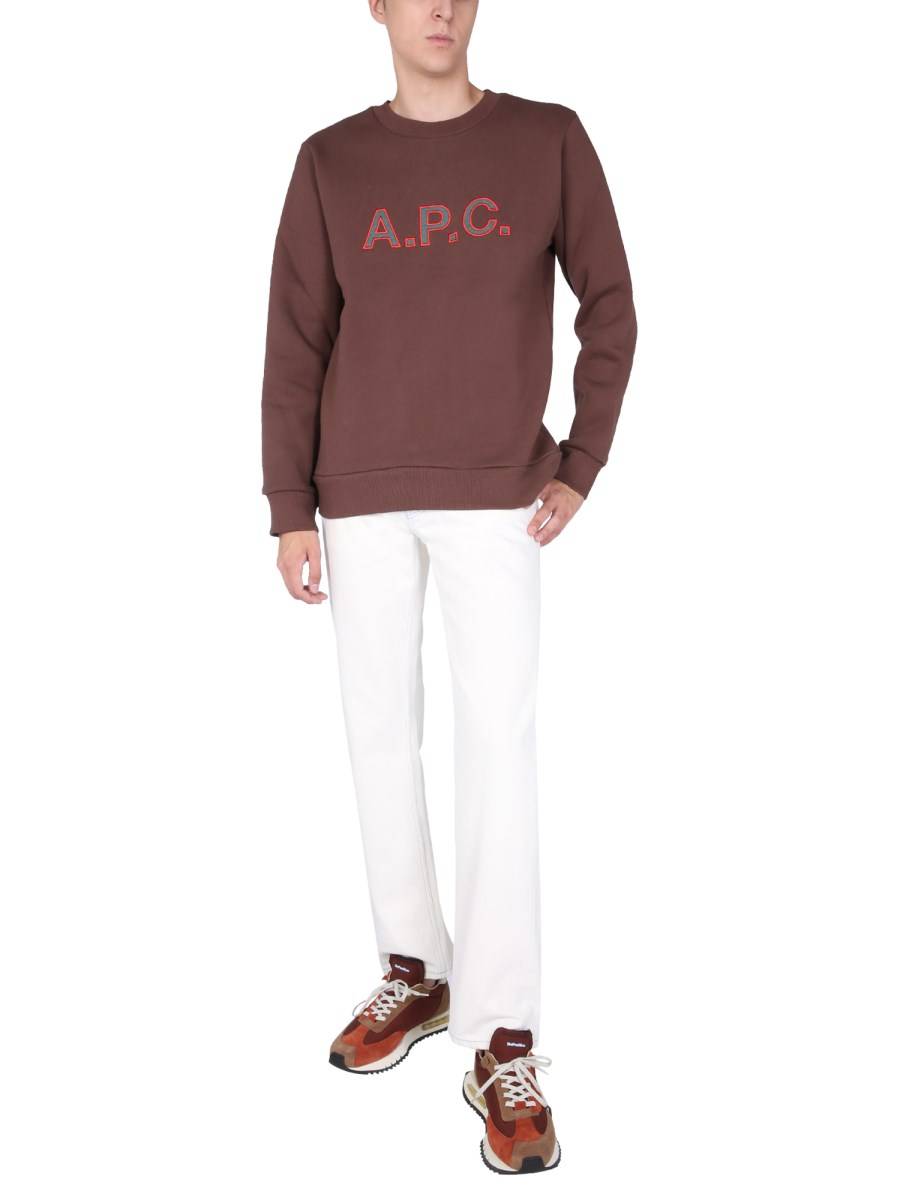 A.P.C. FELPA IN COTONE CON RICAMO LOGO