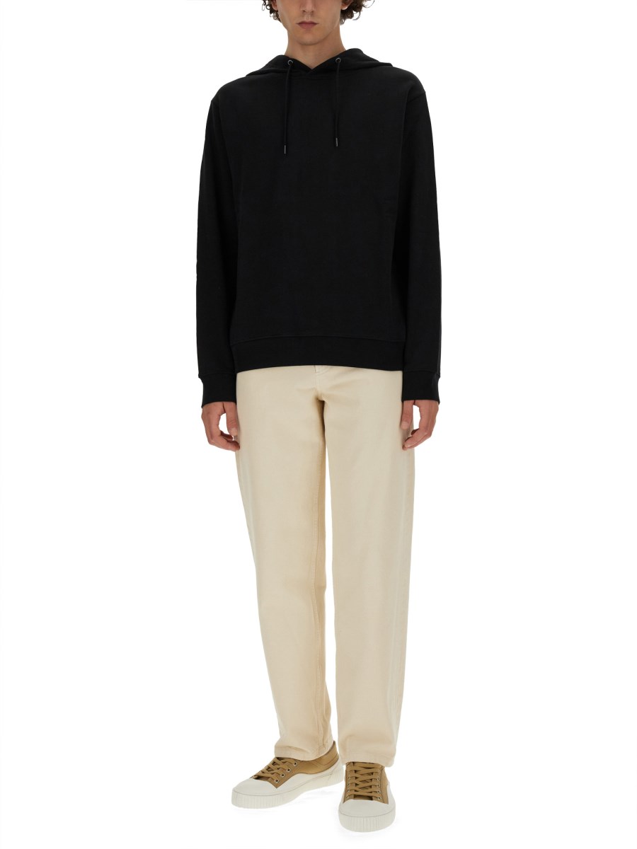 A.P.C. FELPA IN COTONE CON STAMPA LOGO