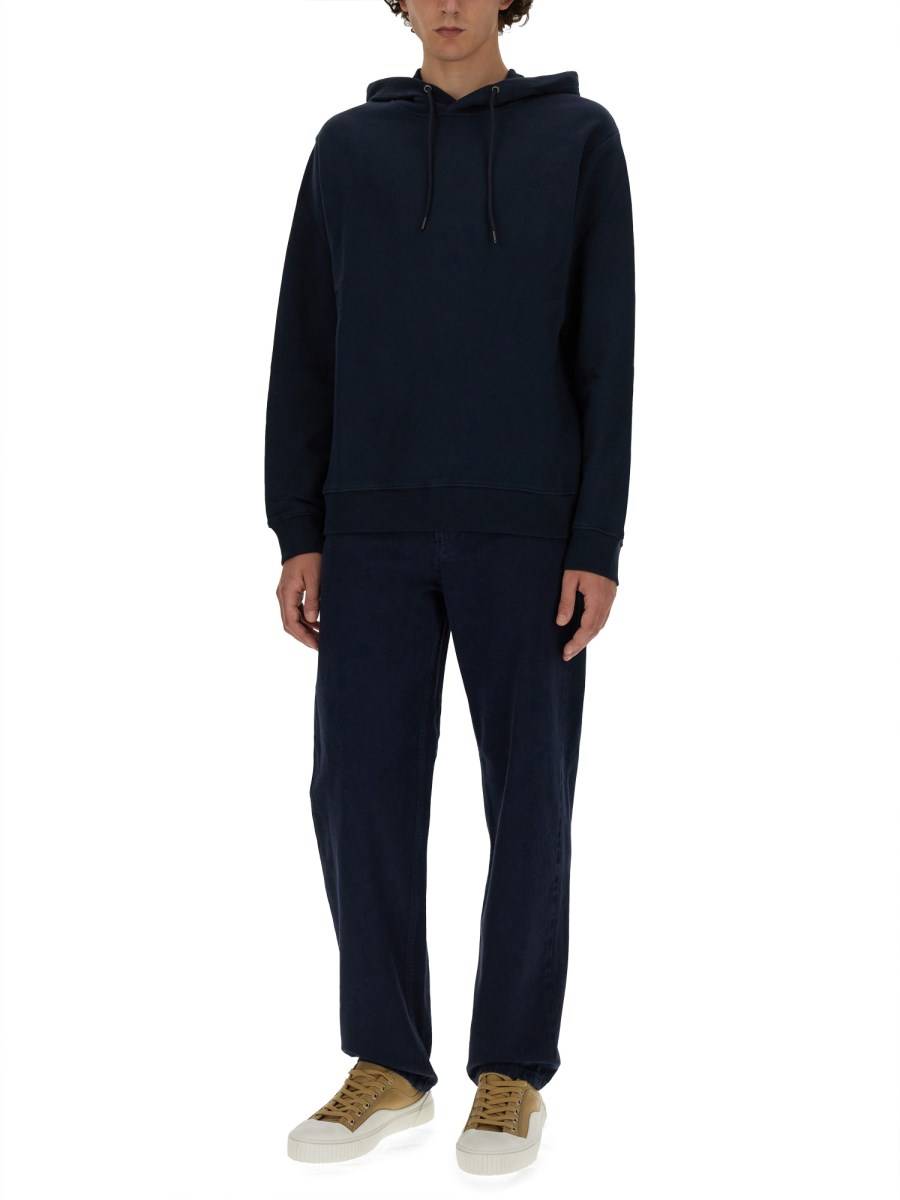 A.P.C. FELPA IN COTONE CON STAMPA LOGO