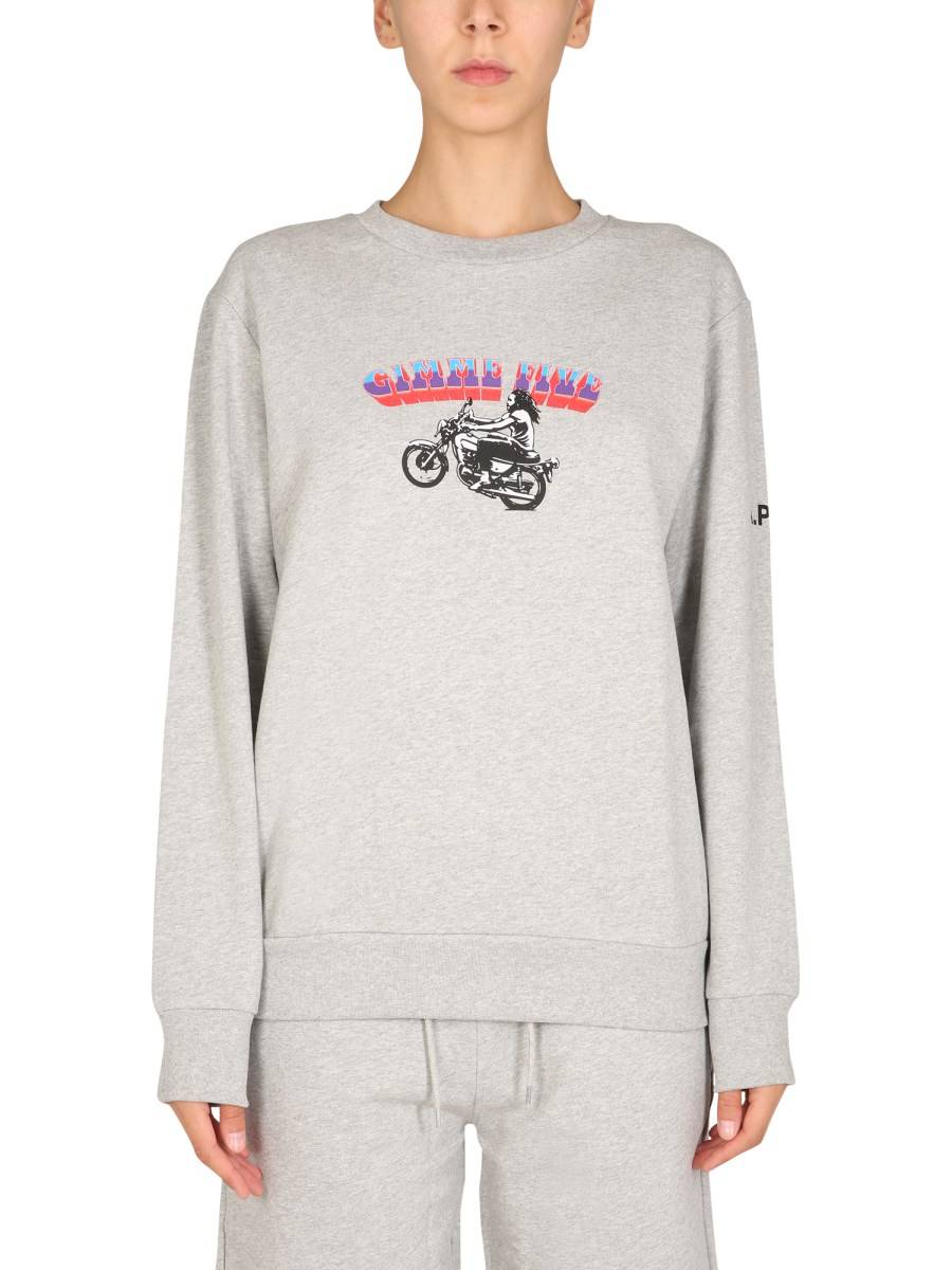 A.P.C. FELPA MIKA IN COTONE CON STAMPA LOGO