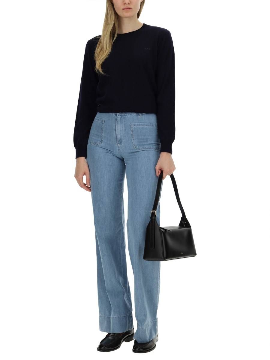A.P.C. MAGLIA CON RICAMO LOGO IN LANA