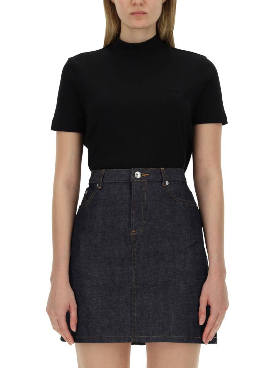 A.P.C. T-SHIRT "CAROLL" IN JERSEY DI COTONE