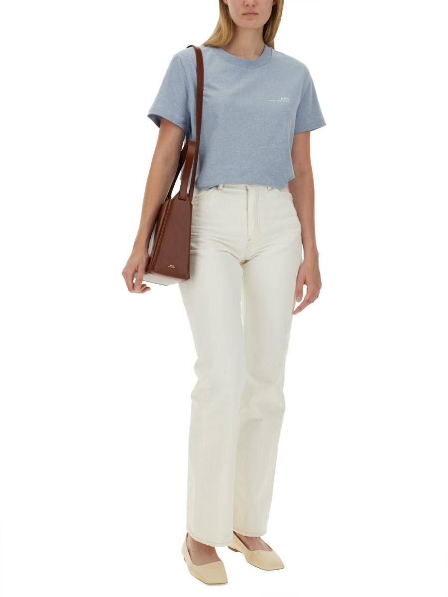 A.P.C. T-SHIRT IN COTONE CON LOGO