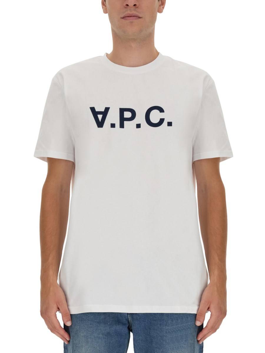 A.P.C. T-SHIRT IN COTONE CON LOGO V.P.C