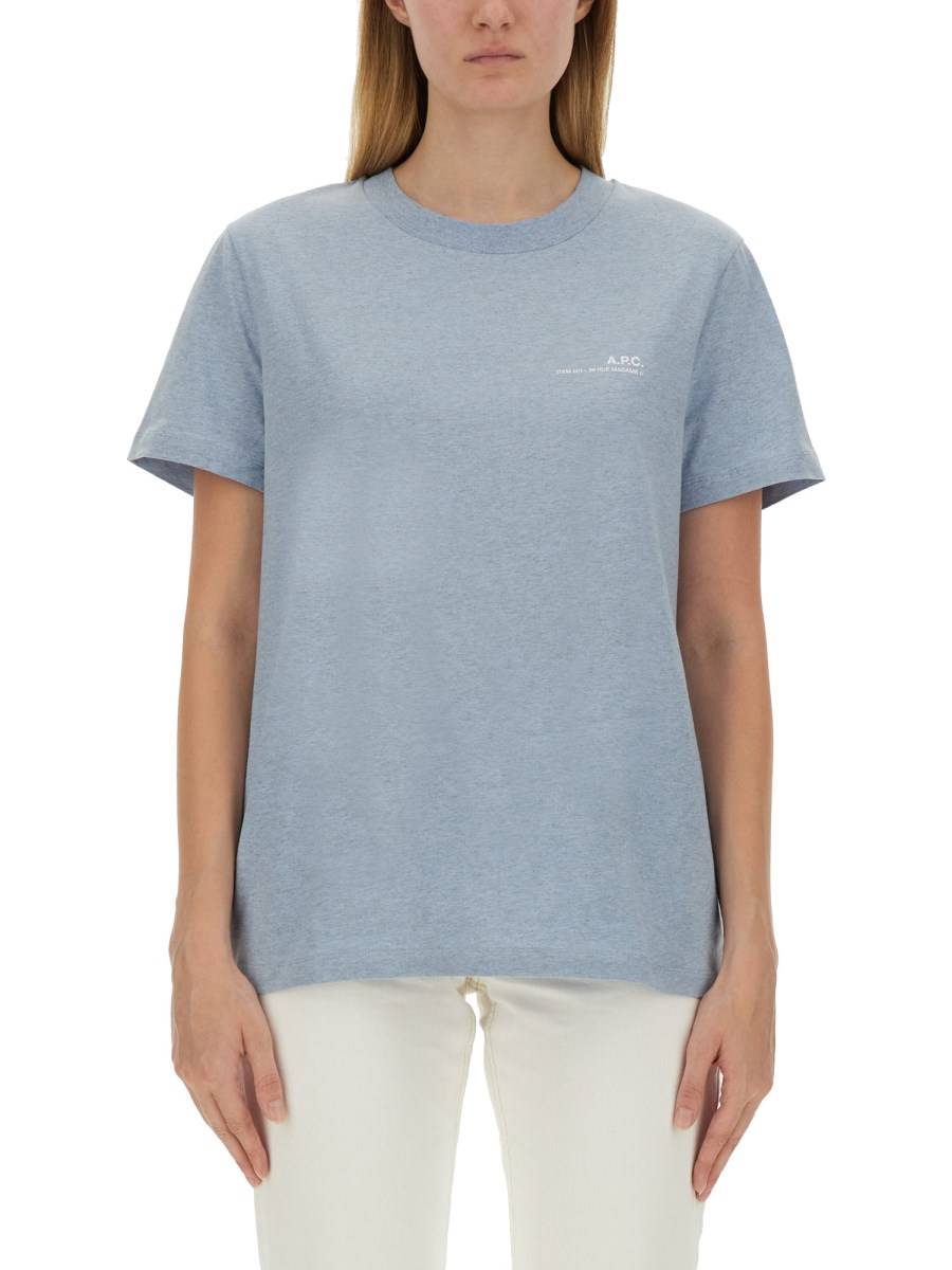 A.P.C. T-SHIRT IN COTONE CON LOGO