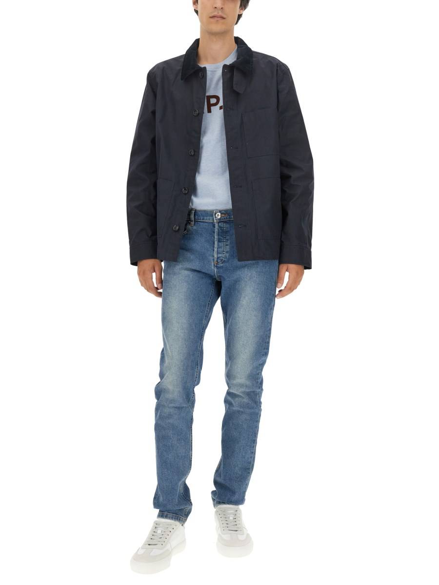 A.P.C. T-SHIRT IN JERSEY DI COTONE CON LOGO