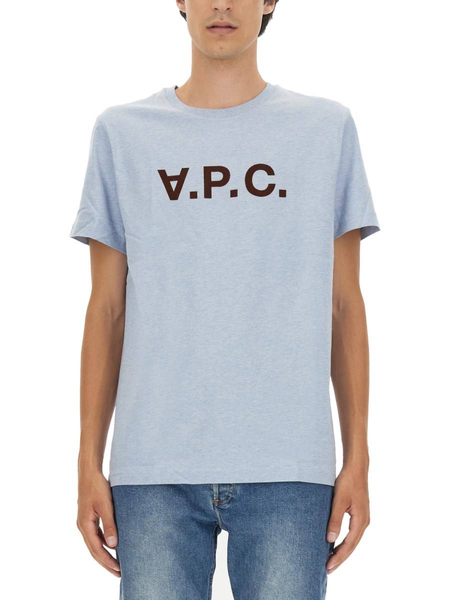 A.P.C. T-SHIRT IN JERSEY DI COTONE CON LOGO