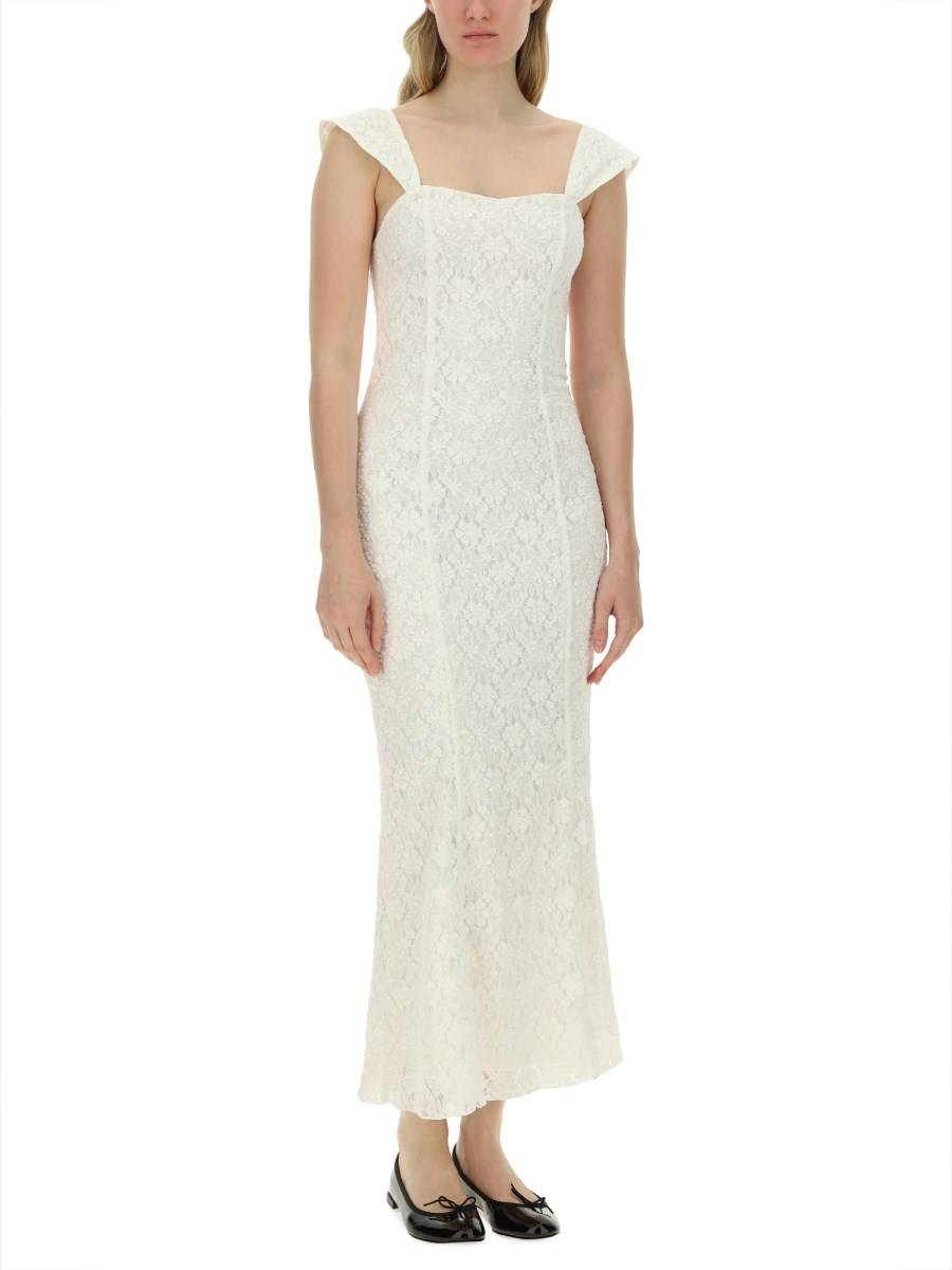 ROTATE BIRGER CHRISTENSEN ABITO CON SPALLINE LARGHE IN PIZZO