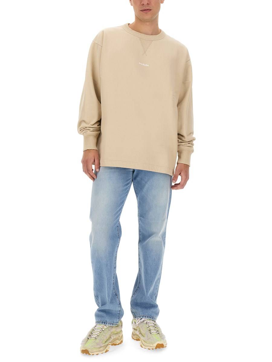 ACNE STUDIOS FELPA CON LOGO IN COTONE