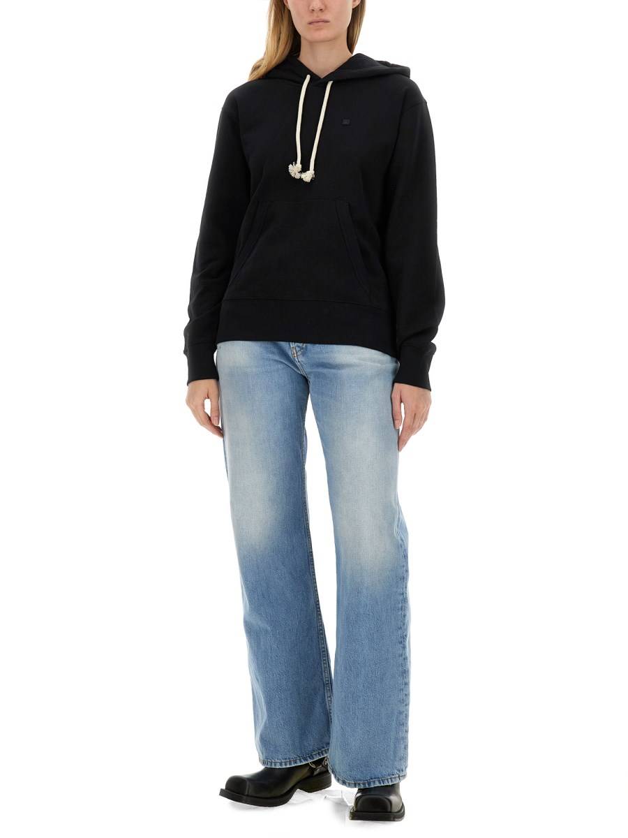 ACNE STUDIOS FELPA CON PATCH "FACE"