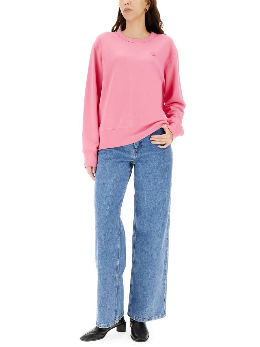 ACNE STUDIOS FELPA FACE IN COTONE