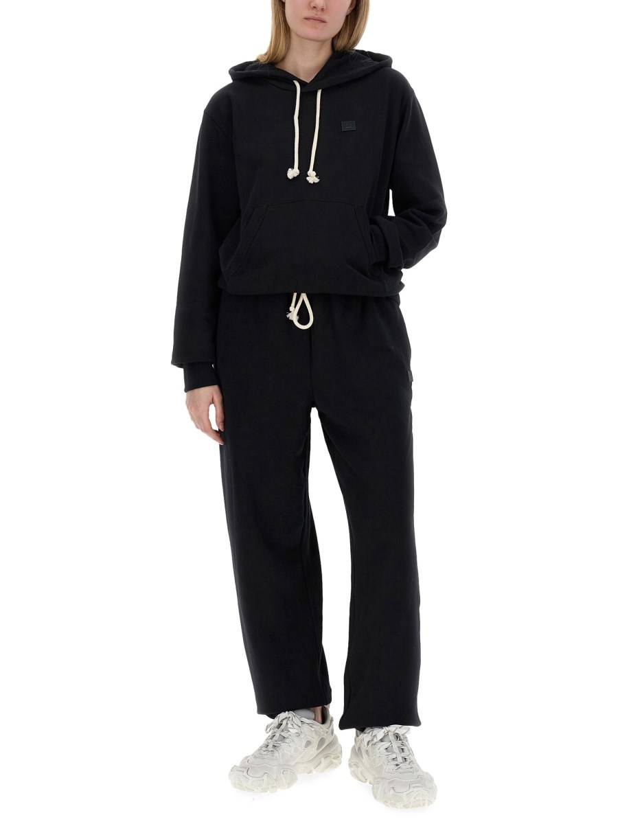 ACNE STUDIOS FELPA IN COTONE CON CAPPUCCIO