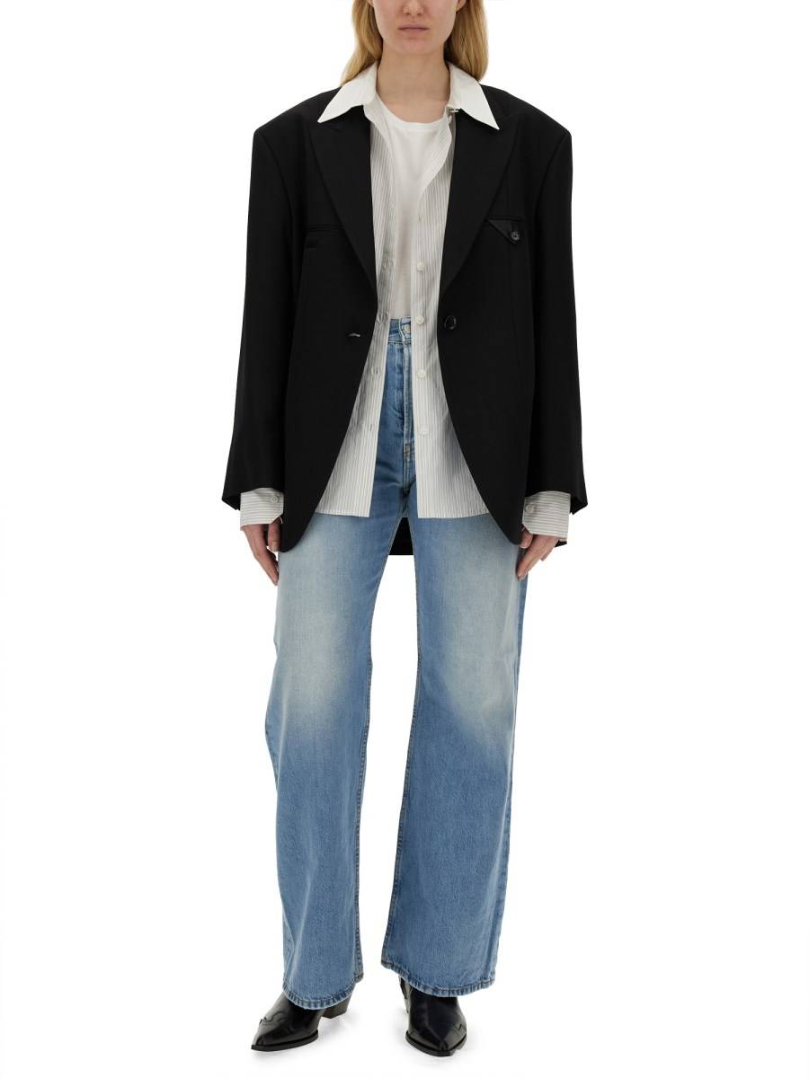 ACNE STUDIOS GIACCA MONOPETTO IN MISTO LANA