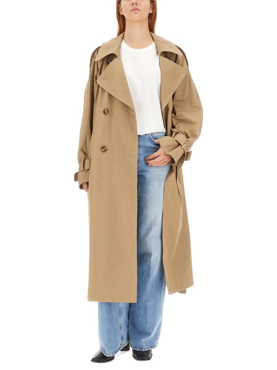 ACNE STUDIOS TRENCH DOPPIOPETTO IN TWILL DI COTONE