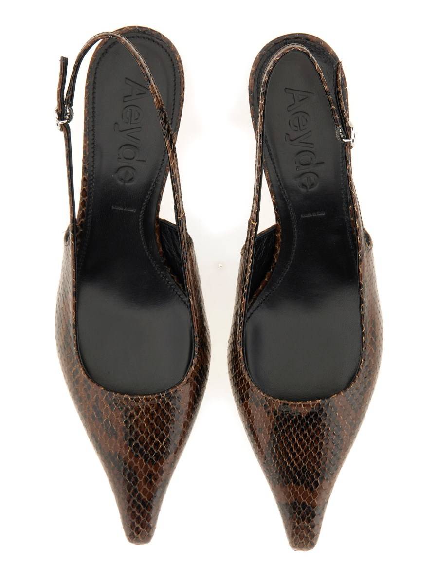 AEYDE SCARPA CATRINA IN PELLE CON STAMPA SNAKE