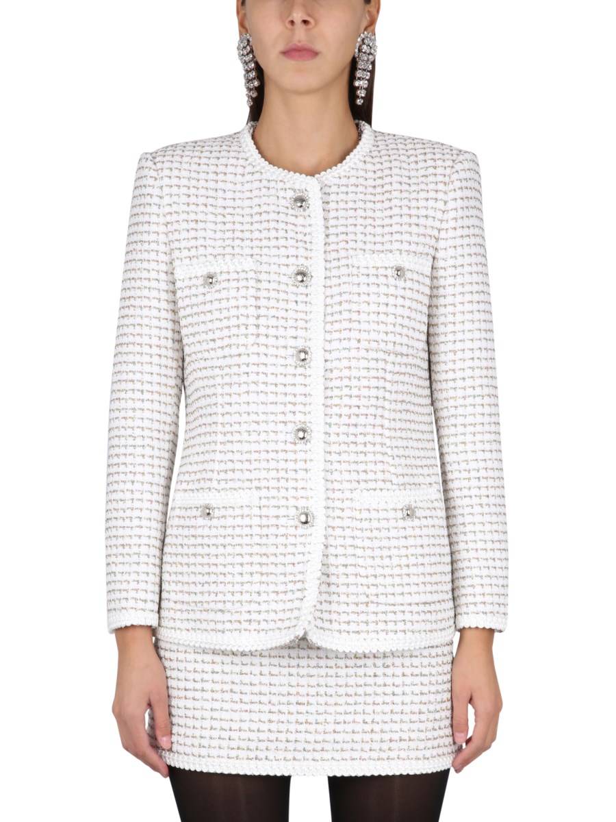 ALESSANDRA RICH GIACCA IN TWEED DI MISTO COTONE