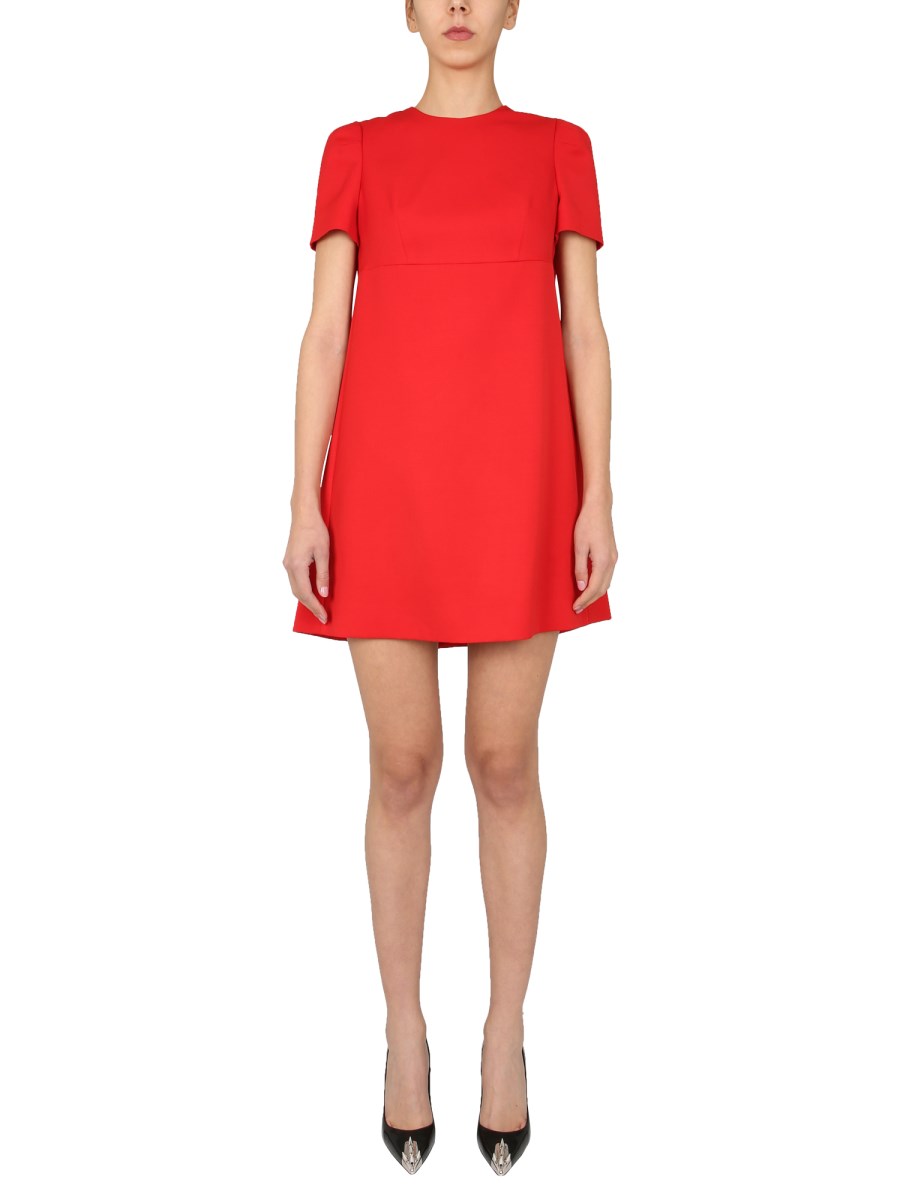 ALEXANDER McQUEEN ABITO IN LANA CON MANTELLA