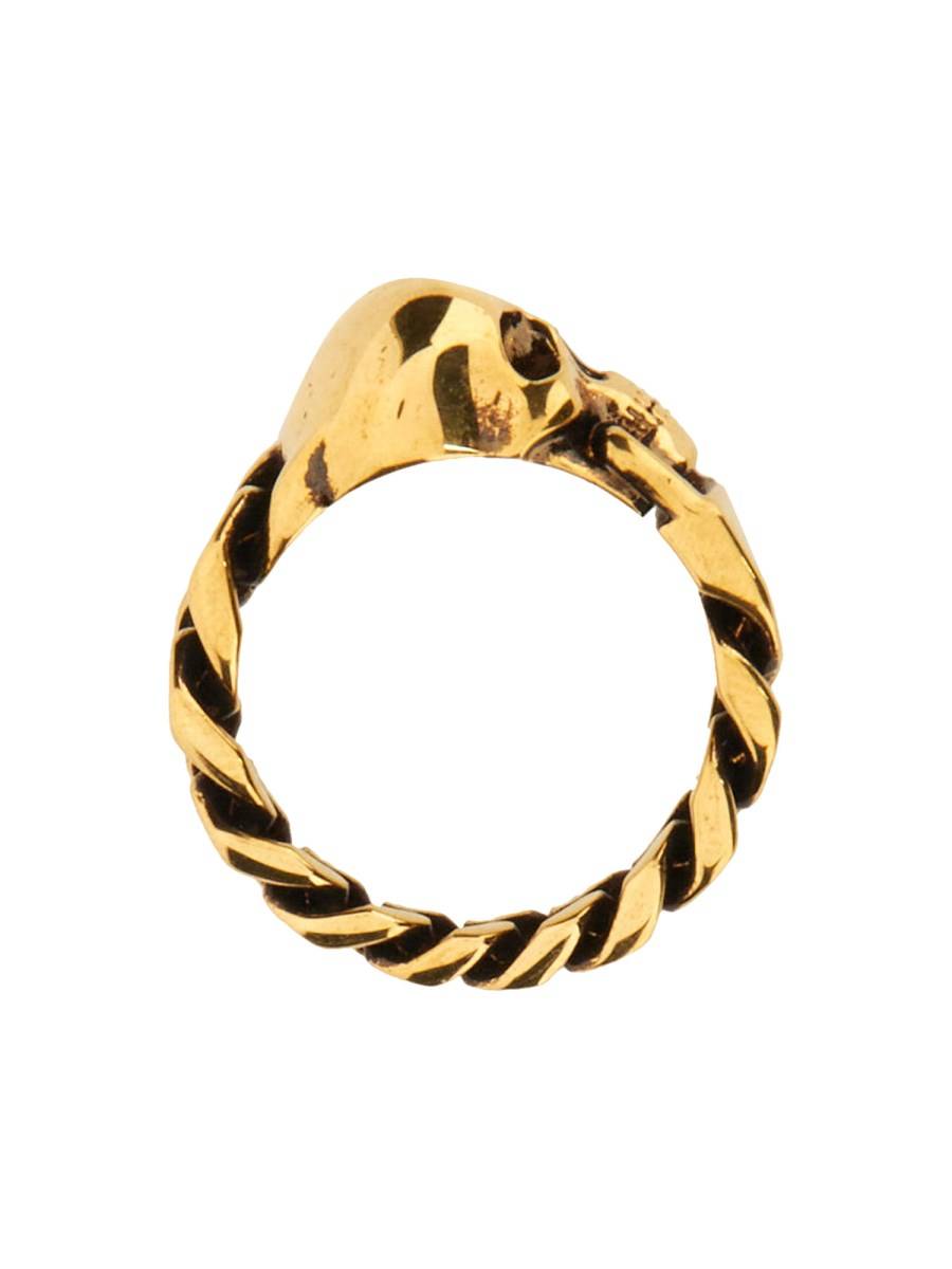 ALEXANDER McQUEEN ANELLO A CATENA SKULL